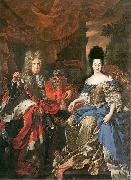 Jan Frans van Douven Double portrait of Johann Wilhelm von der Pfalz and Anna Maria Luisa de' Medici oil painting reproduction